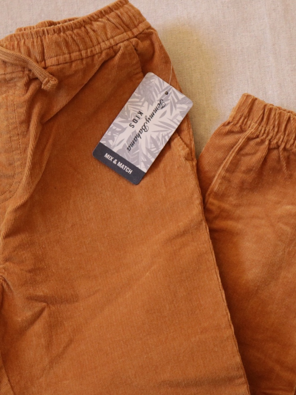 Tommy Bahama Kids Boys Size M (7/8) Camel Corduroy Jogger Pants NWT Cotton Blend